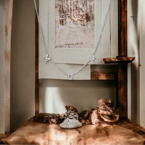 2 for 1, 925 Sterling Silver Elegant Necklace with MOM Pendant